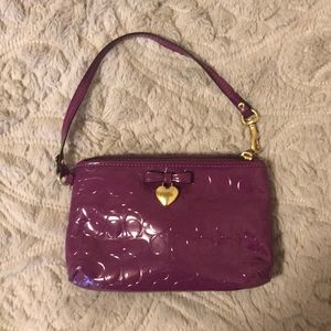 Coach Embossed Liquid Gloss Wristlet